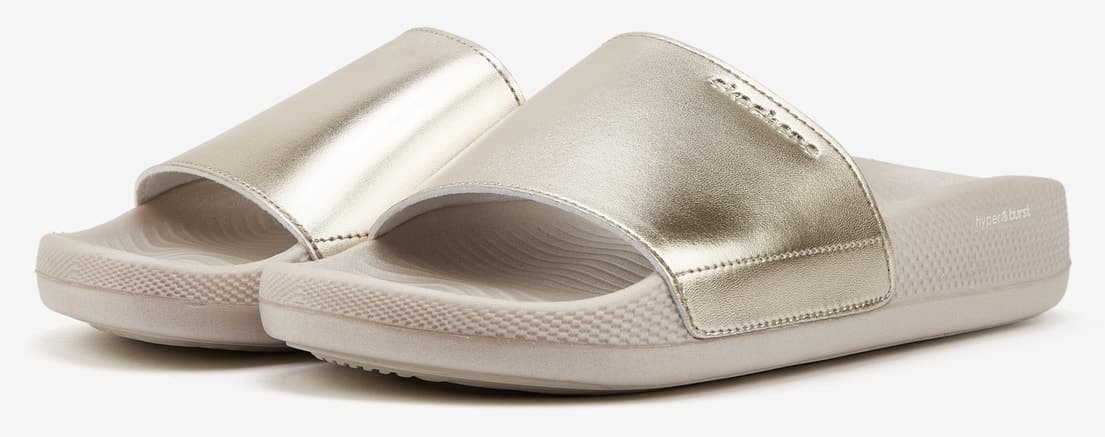 دمپایی زنانه Skechers طلایی HYPER SLIDE - SHINE ON مدل 140431 GLD دمپایی زنانه Skechers طلایی HYPER SLIDE - SHINE ON مدل 140431 GLD