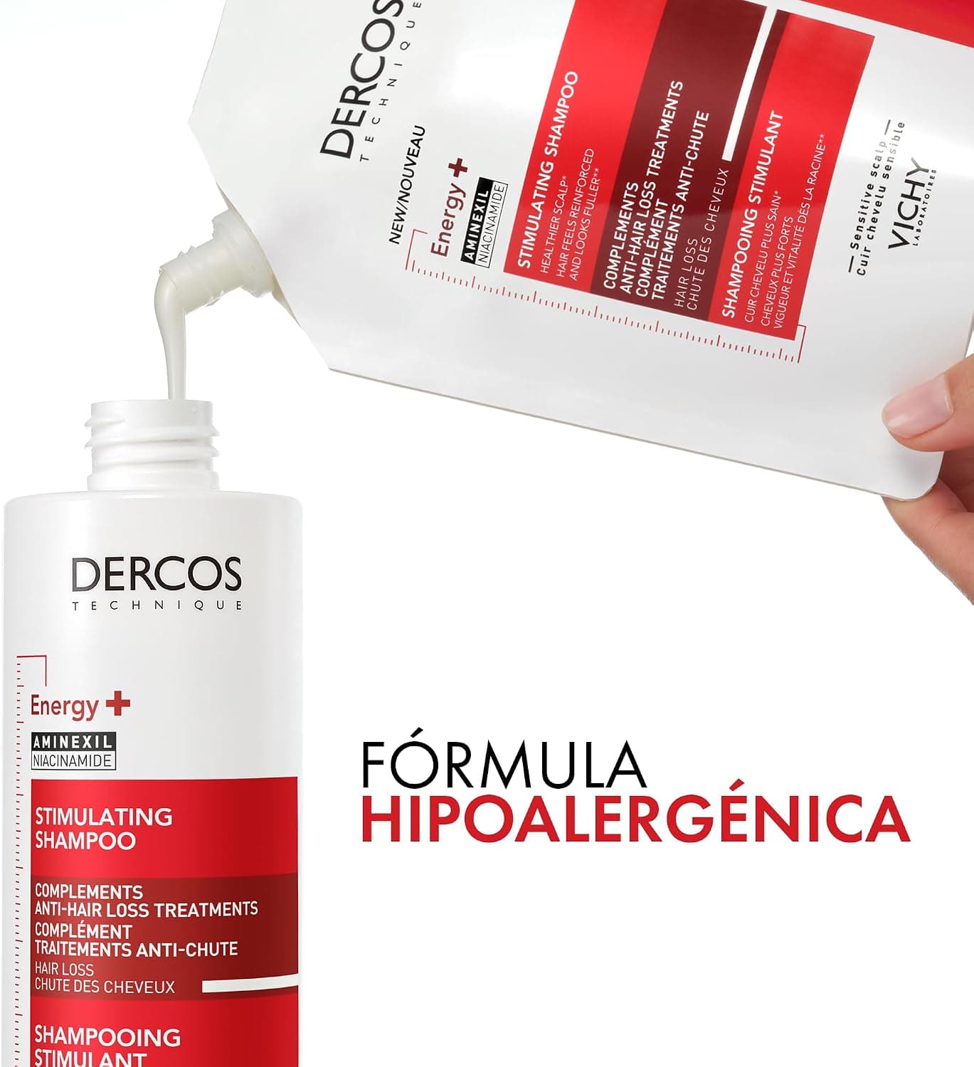 شامپو VICHY Dercos Energy+ ضد ریزش بسته پرکن 400 ml شامپو VICHY Dercos Energy+ ضد ریزش بسته پرکن 400 ml