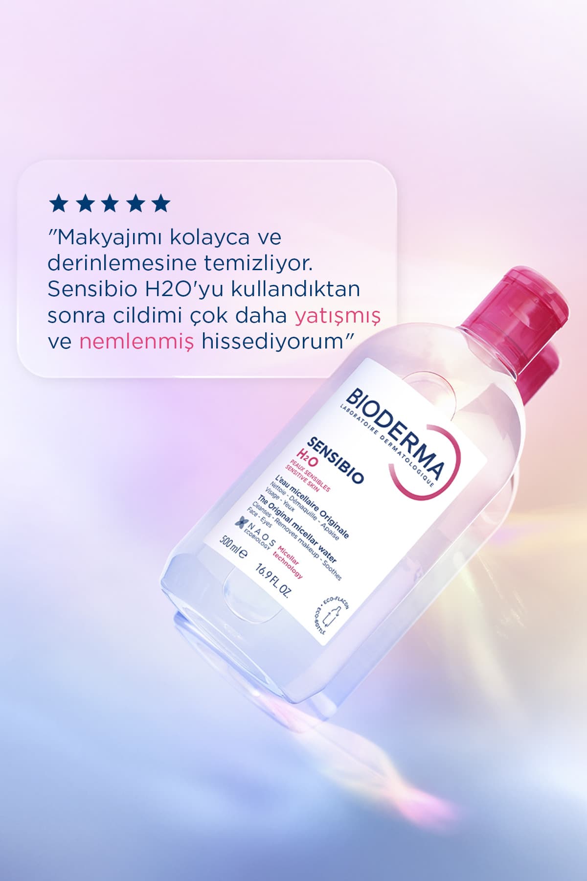 آب میسلار پاککننده آرایش برای پوستهای حساس و معمولی Bioderma Sensibio H2O 500 ML آب میسلار پاککننده آرایش برای پوستهای حساس و معمولی Bioderma Sensibio H2O 500 ML