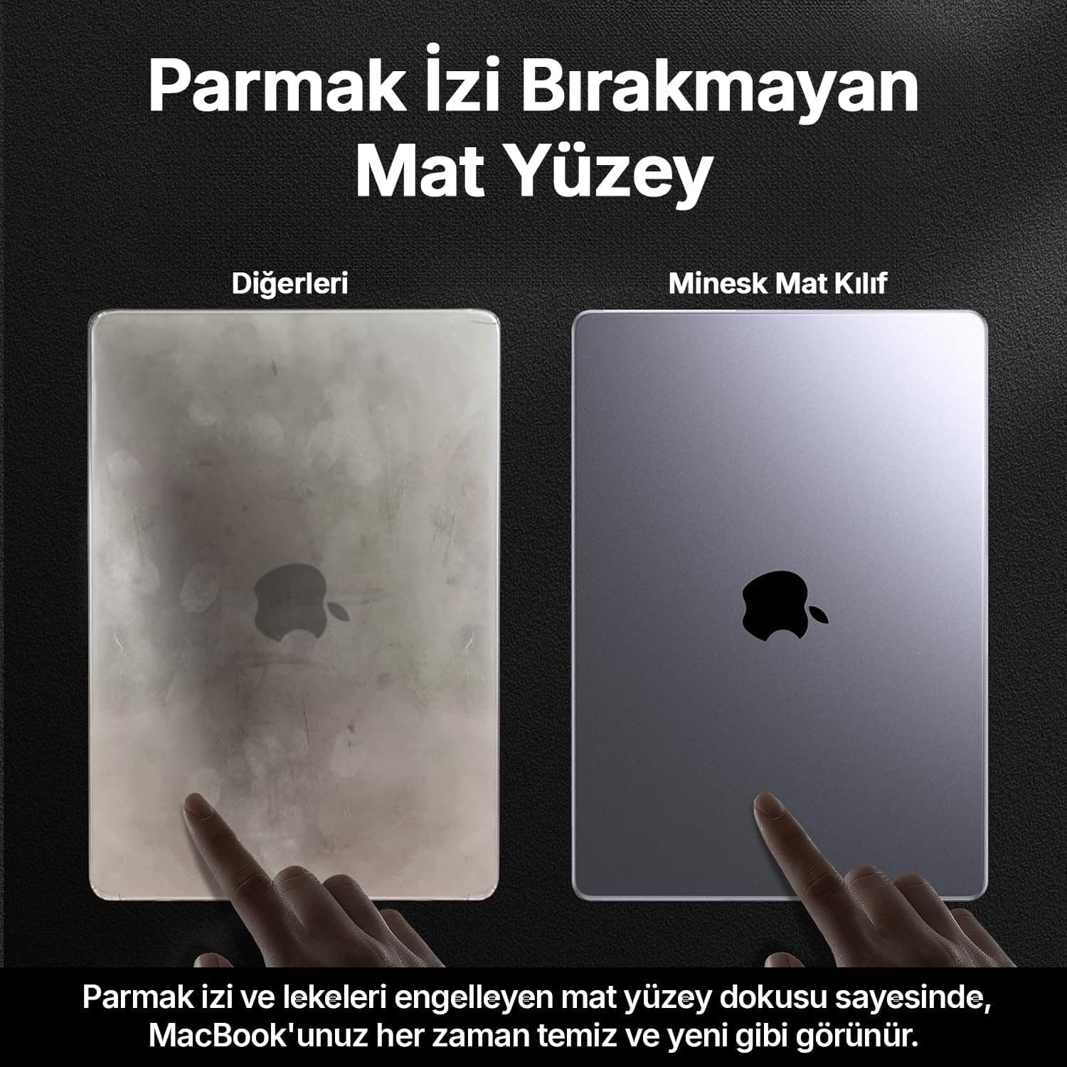کاور محافظ سخت پلیکربنات MacBook Air 13.6 اینچ Minesk مدل M5 (A3449) M4 (A3240) M3 (A3113) M2 (A2681) مات خاکستری فضایی کاور محافظ سخت پلیکربنات MacBook Air 13.6 اینچ Minesk مدل M5 (A3449) M4 (A3240) M3 (A3113) M2 (A2681) مات خاکستری فضایی