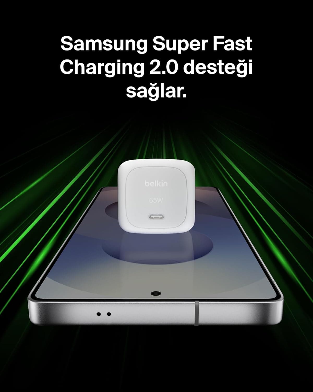 شارژر دیواری Belkin USB-C 65W شارژ سریع سفید شارژر دیواری Belkin USB-C 65W شارژ سریع سفید
