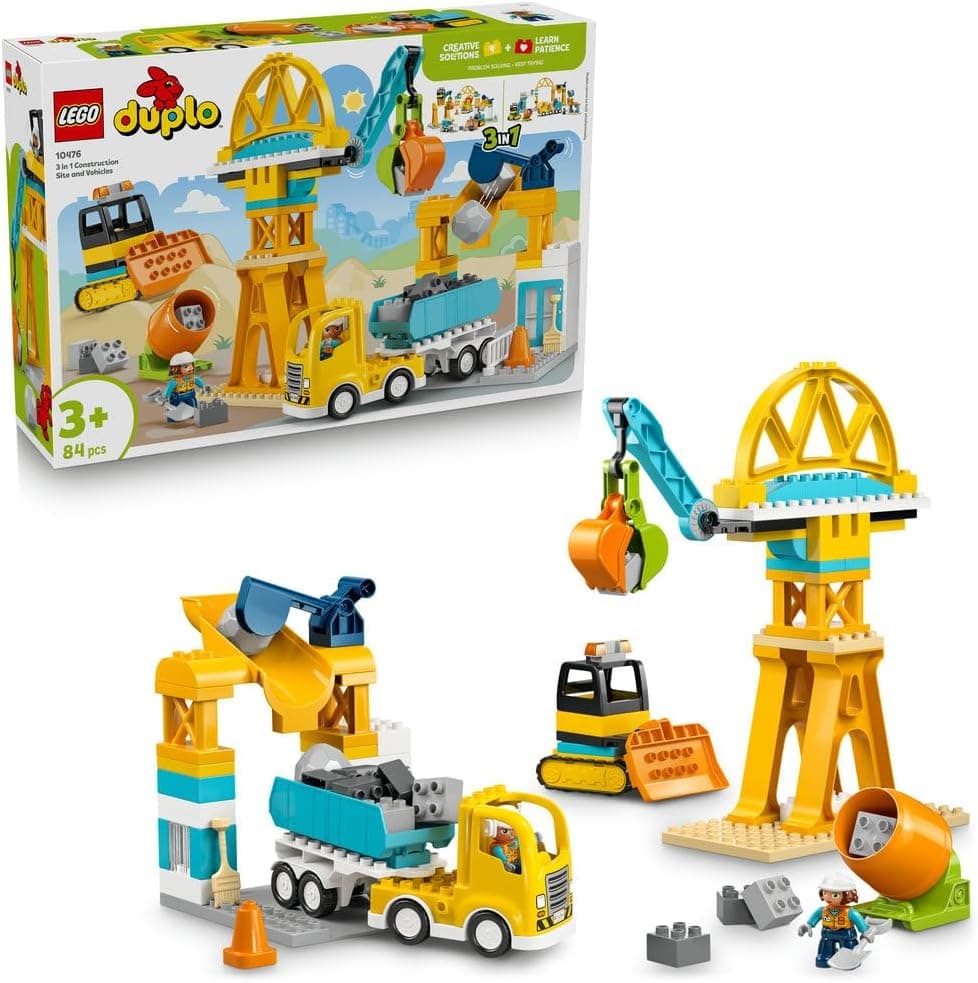 لگو DUPLO کارگاه ساختمانی و وسایل نقلیه 3 in 1 مدل 10476 لگو DUPLO کارگاه ساختمانی و وسایل نقلیه 3 in 1 مدل 10476