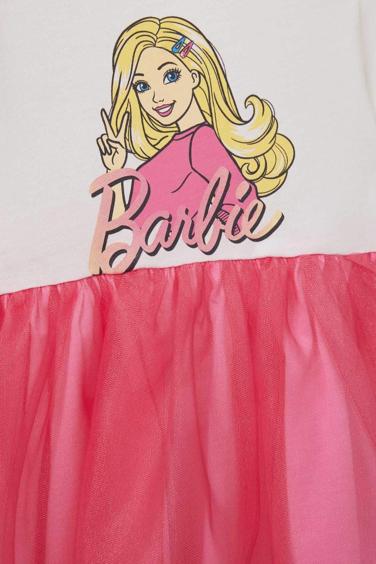 لباس تابستانی توری آستین کوتاه دختر نوزاد Defacto Barbie مدل F0529A525SM لباس تابستانی توری آستین کوتاه دختر نوزاد Defacto Barbie مدل F0529A525SM