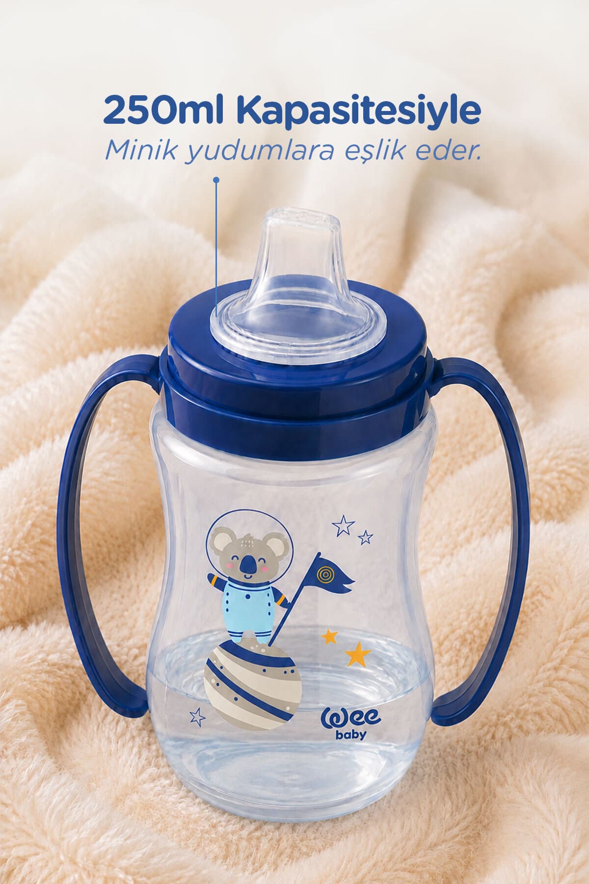 لیوان آموزشی دستهدار بچه Wee Baby Galaxy 250ml 6+ ماه آبی لیوان آموزشی دستهدار بچه Wee Baby Galaxy 250ml 6+ ماه آبی