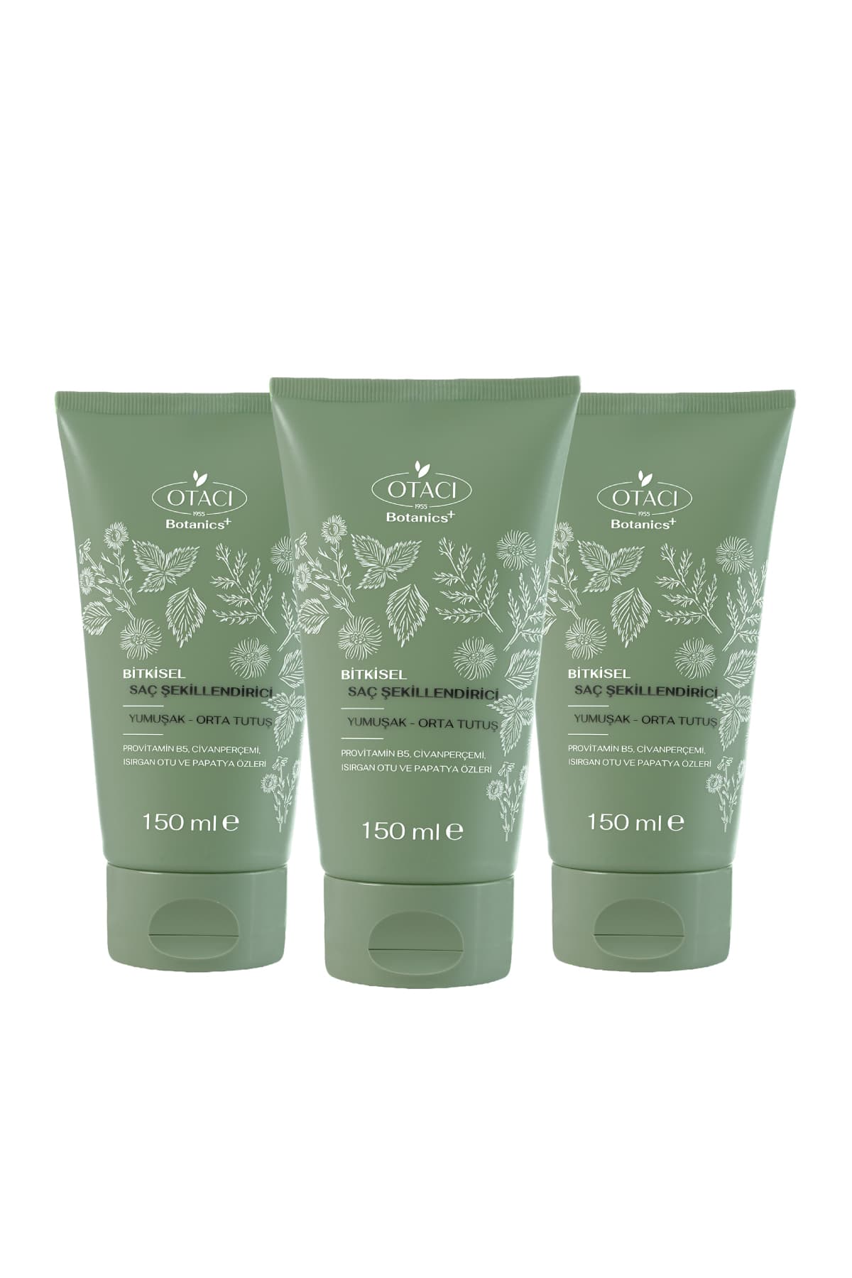 ژل حالتدهنده موی گیاهی Otacı با نگهدارندگی نرم و متوسط، بسته سهتایی 150 ml ژل حالتدهنده موی گیاهی Otacı با نگهدارندگی نرم و متوسط، بسته سهتایی 150 ml