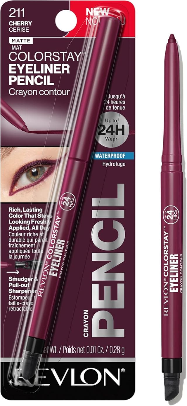 خط چشم مدادی ضدآب REVLON ColorStay با تراش داخلی، رنگ 211 Cherry خط چشم مدادی ضدآب REVLON ColorStay با تراش داخلی، رنگ 211 Cherry