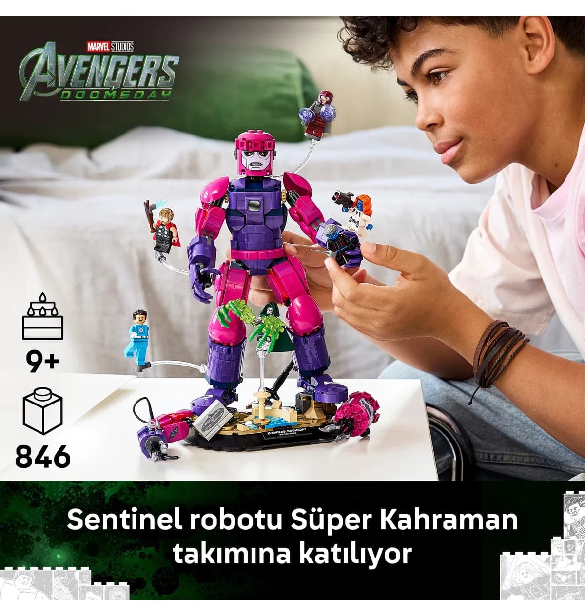 لگو Marvel نبرد افسانهای Avengers: Doomsday مدل 76348 با 846 قطعه لگو Marvel نبرد افسانهای Avengers: Doomsday مدل 76348 با 846 قطعه