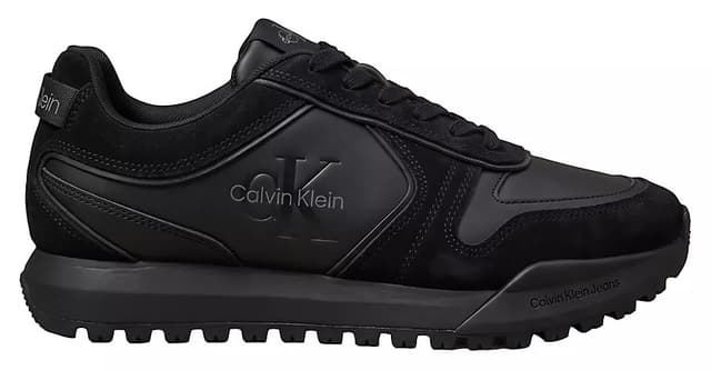 اسنیکر مردانه Calvin Klein چرم طبیعی با جزئیات جیر لوگودار مشکی اسنیکر مردانه Calvin Klein چرم طبیعی با جزئیات جیر لوگودار مشکی