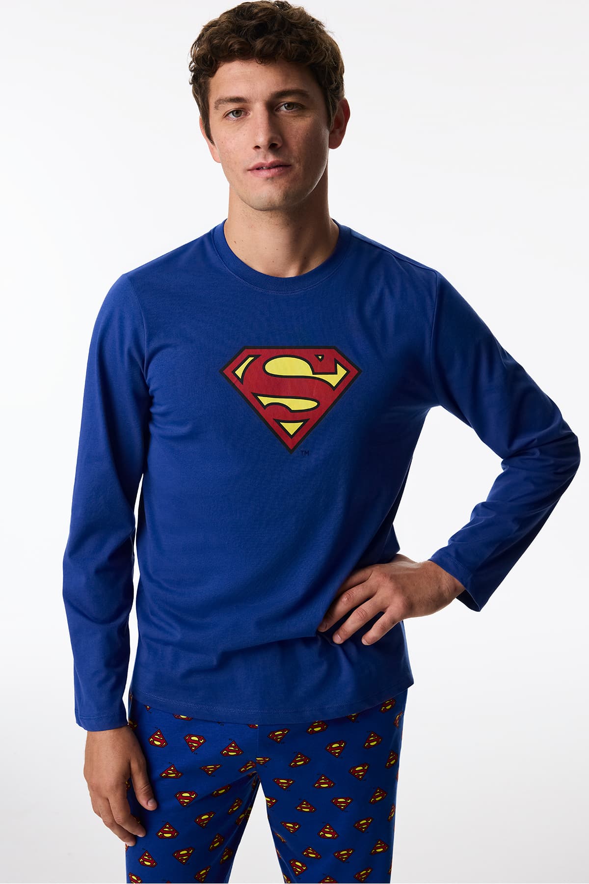 ست پیژامه مردانه Penti اکوسه آستین بلند Superman ست پیژامه مردانه Penti اکوسه آستین بلند Superman