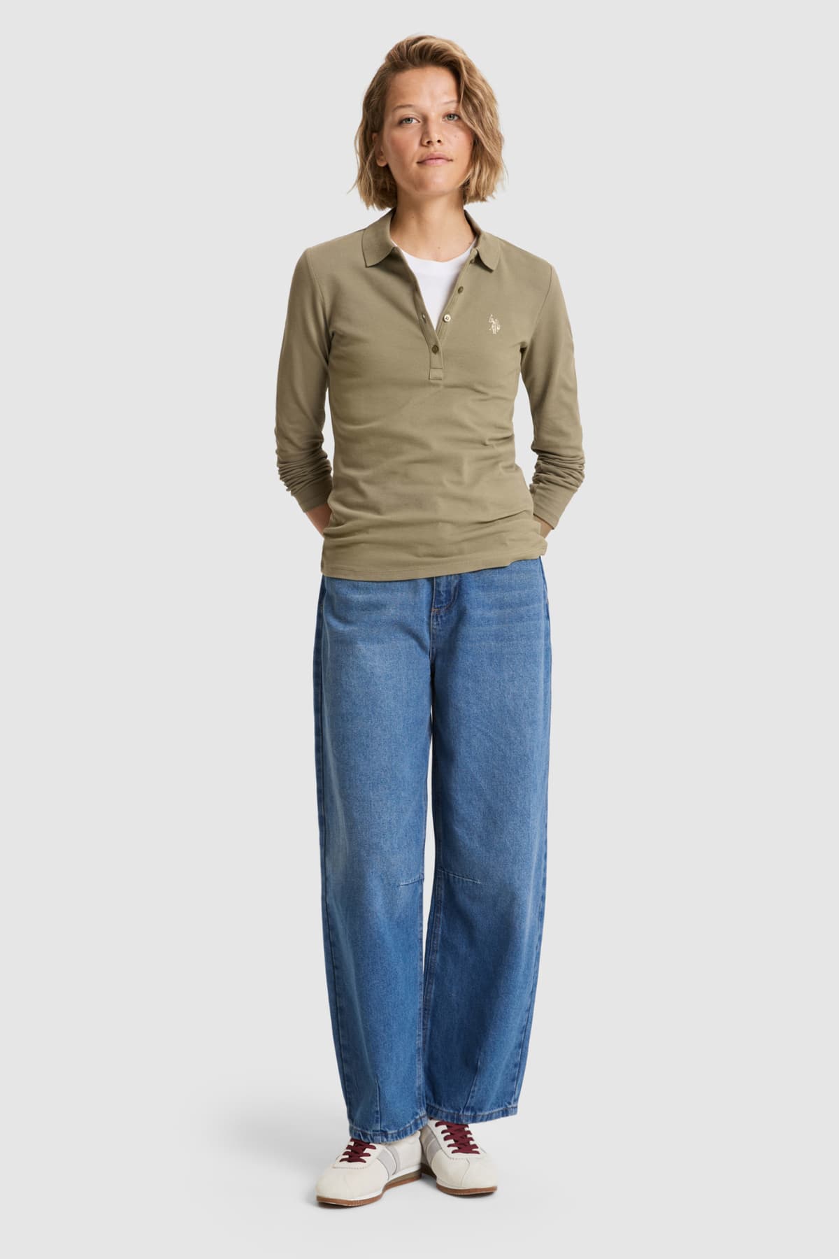 سوئیشرت زنانه U.S. Polo Assn. خاکی بیسیک مدل 50326760-VR027 سوئیشرت زنانه U.S. Polo Assn. خاکی بیسیک مدل 50326760-VR027