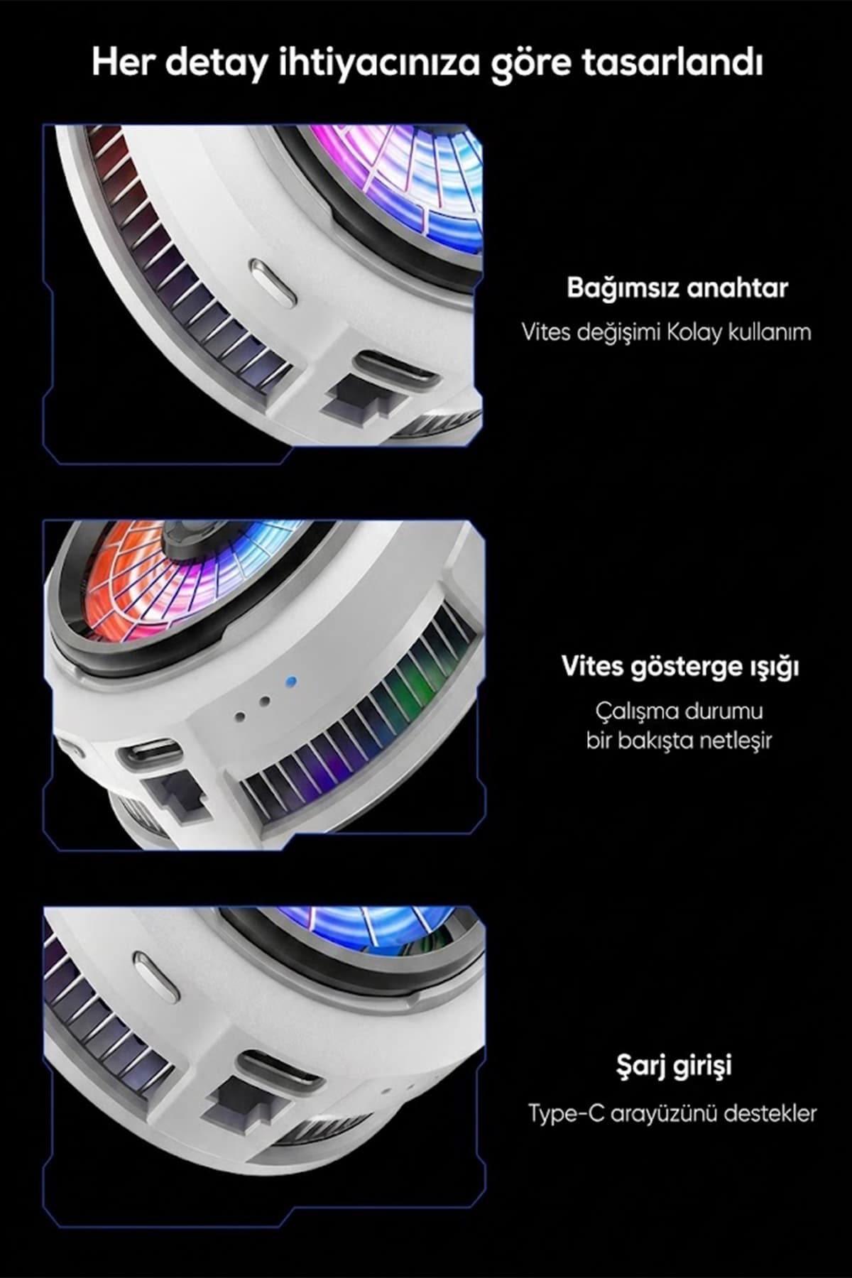 خنککننده گوشی برای iOS و Android Memo مغناطیسی 20W RGB مدل CX20 خنککننده گوشی برای iOS و Android Memo مغناطیسی 20W RGB مدل CX20