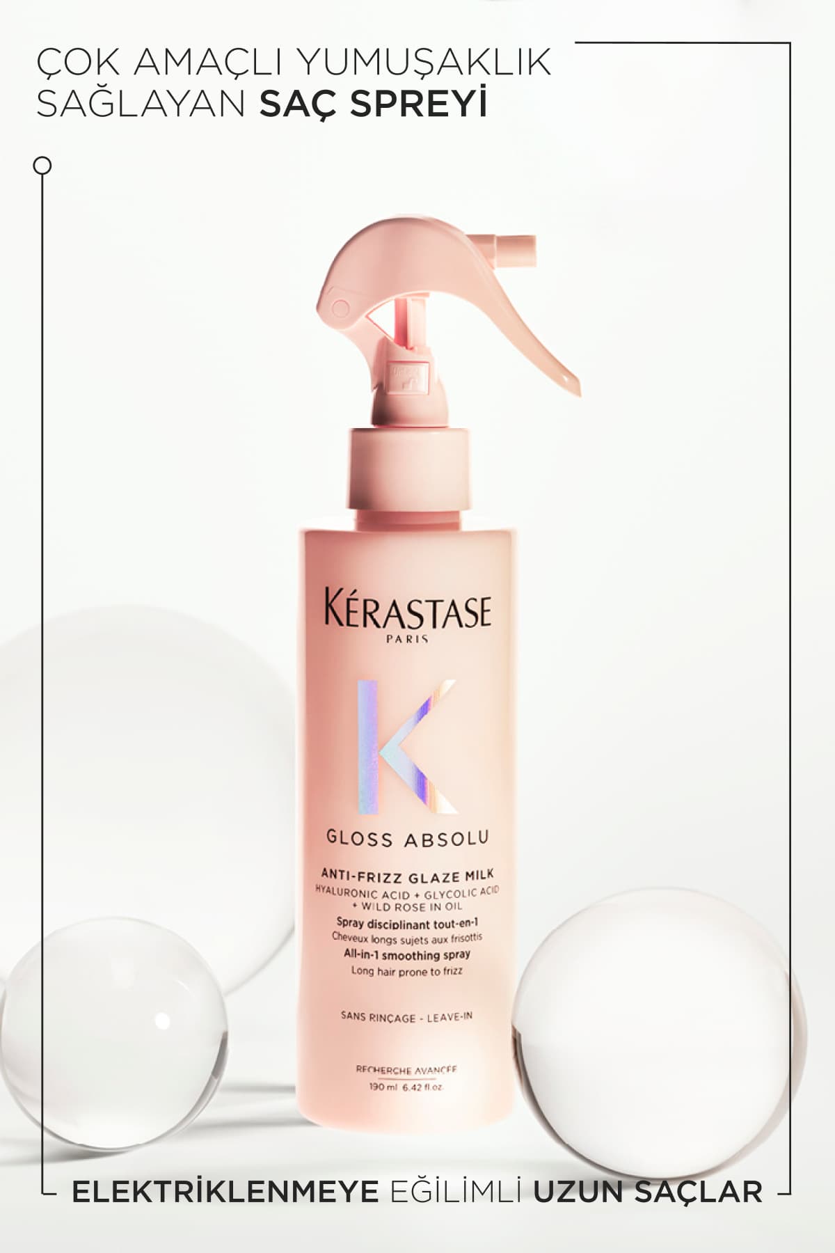 اسپری مراقبت براقکننده مو Kerastase Gloss Absolu برای موهای مستعد الکتریسیته ساکن 190 ml اسپری مراقبت براقکننده مو Kerastase Gloss Absolu برای موهای مستعد الکتریسیته ساکن 190 ml