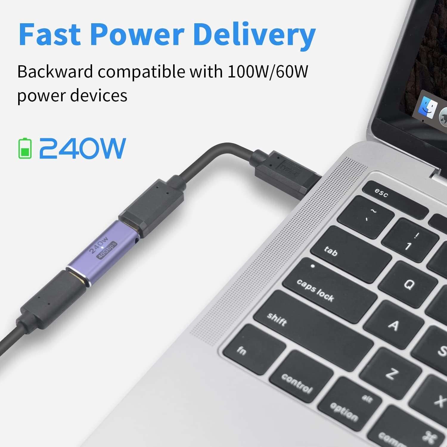 آداپتور USB C مادهبهماده Poyiccot با توان 240W، سرعت 40Gbps و تصویر 8K@60Hz، بسته 2 عددی آداپتور USB C مادهبهماده Poyiccot با توان 240W، سرعت 40Gbps و تصویر 8K@60Hz، بسته 2 عددی