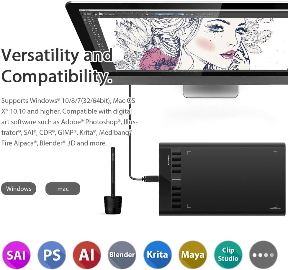 تبلت طراحی XPPen 12 اینچی با 8 کلید میانبر بدون باتری مدل Star03 مشکی تبلت طراحی XPPen 12 اینچی با 8 کلید میانبر بدون باتری مدل Star03 مشکی
