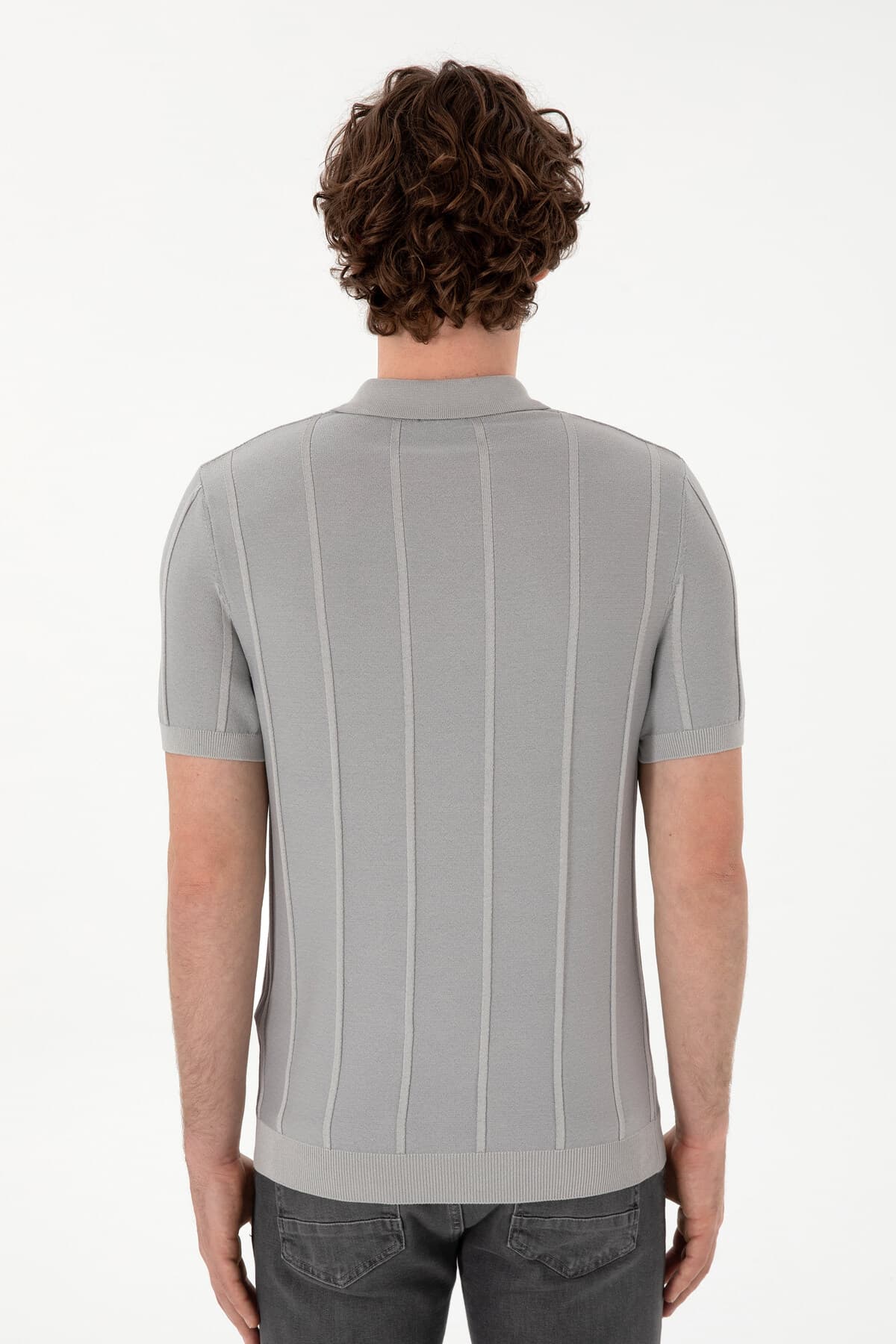 تیشرت مردانه U.S. Polo Assn. فیت اسلیم یقه پولو خاکستری روشن مدل 50306457-VR001 تیشرت مردانه U.S. Polo Assn. فیت اسلیم یقه پولو خاکستری روشن مدل 50306457-VR001