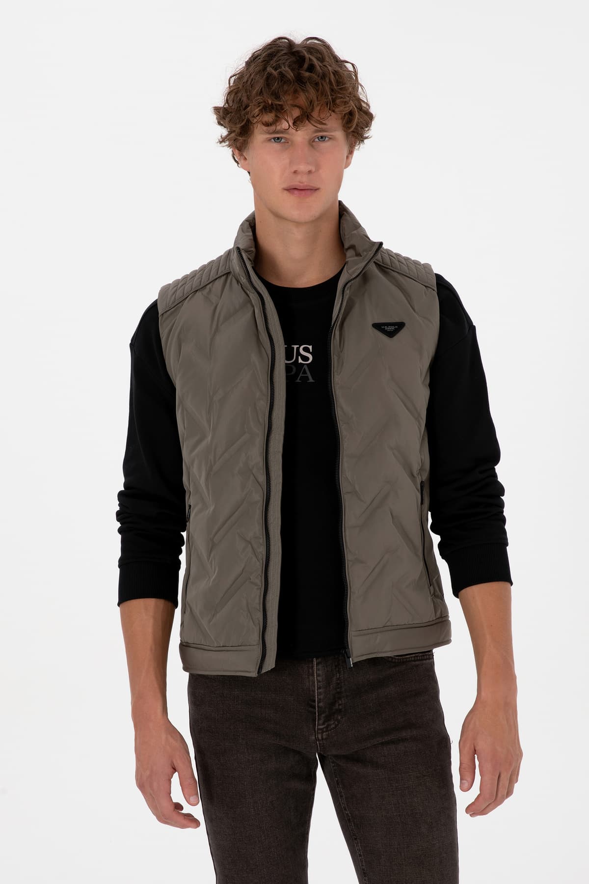 جلیقه مردانه U.S. Polo Assn. ویزون مدل 50310304-VR052 جلیقه مردانه U.S. Polo Assn. ویزون مدل 50310304-VR052