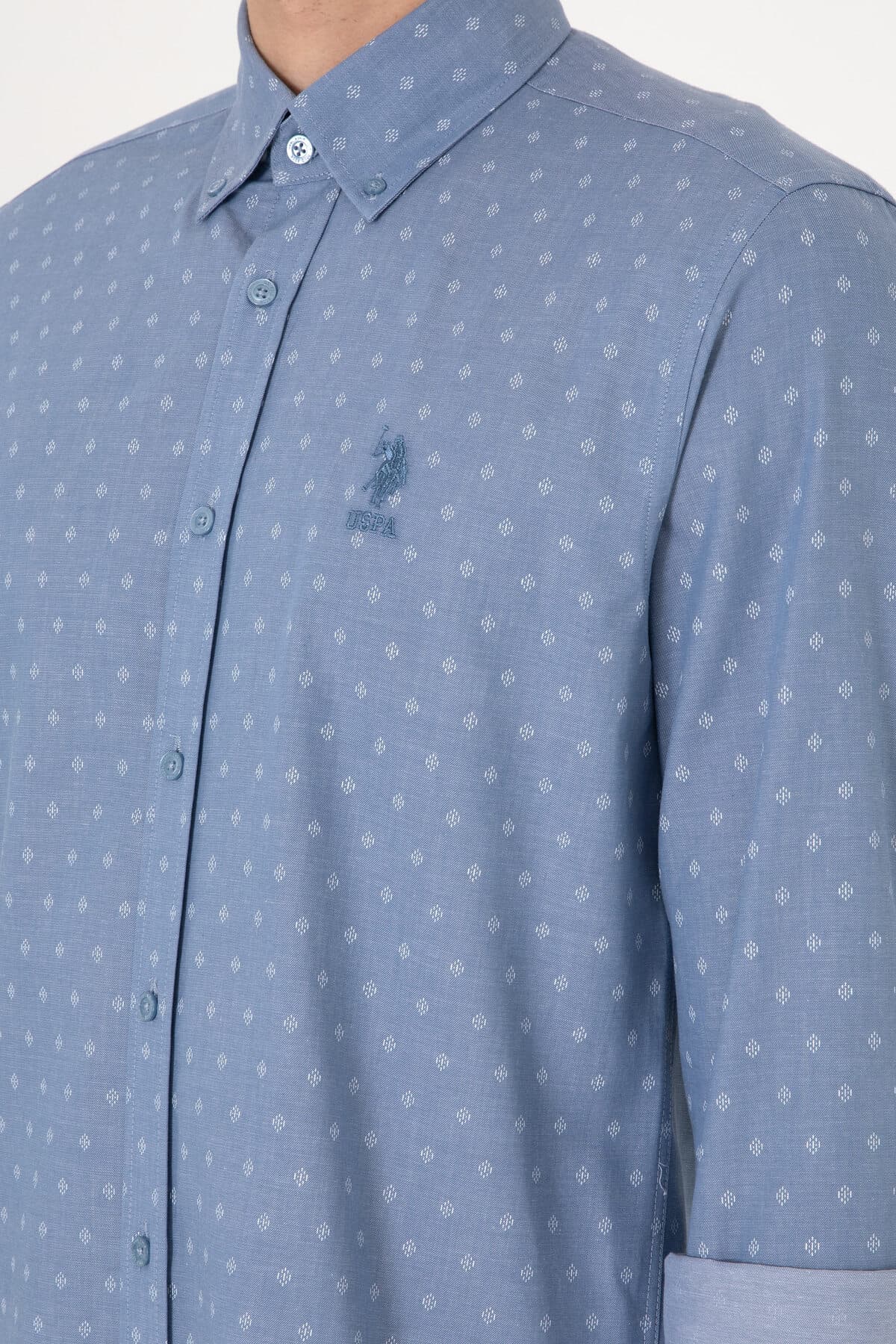 پیراهن مردانه U.S. Polo Assn. آبی آستین بلند مدل 50300515-VR036 پیراهن مردانه U.S. Polo Assn. آبی آستین بلند مدل 50300515-VR036