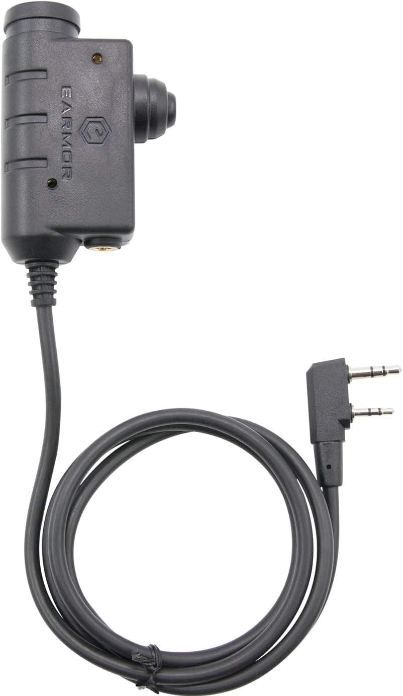 آداپتور رادیو تاکتیکی EARMOR نسخه Kenwood و Baofeng، فیش 7.0 استاندارد نظامی PTT مشکی آداپتور رادیو تاکتیکی EARMOR نسخه Kenwood و Baofeng، فیش 7.0 استاندارد نظامی PTT مشکی