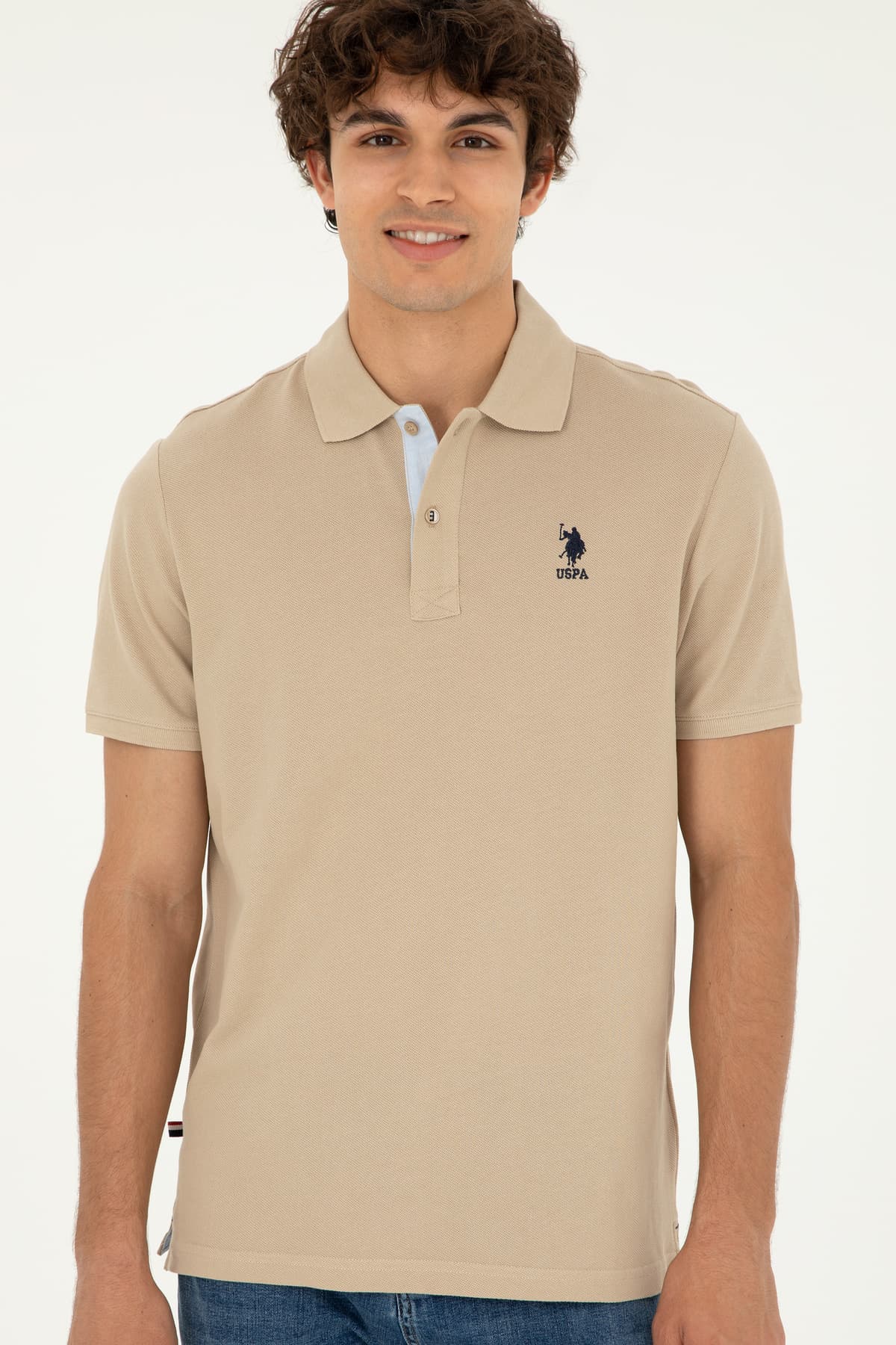 تیشرت مردانه U.S. Polo Assn. یقه پولو فیت معمولی خاکی روشن مدل 50279611-VR183 تیشرت مردانه U.S. Polo Assn. یقه پولو فیت معمولی خاکی روشن مدل 50279611-VR183