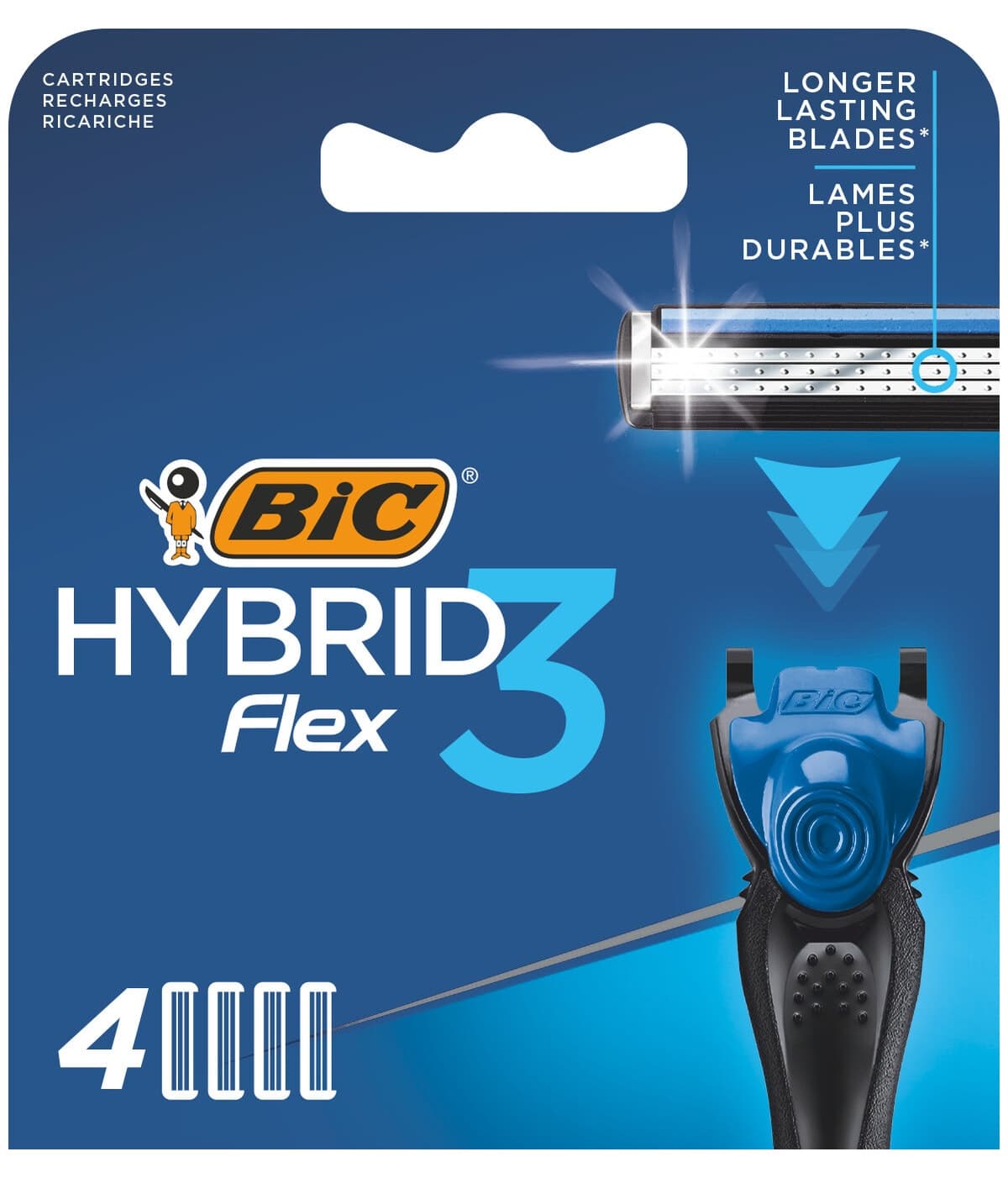 کارتریج یدک تیغ اصلاح مردانه Bic Flex 3 بسته 4 عددی کارتریج یدک تیغ اصلاح مردانه Bic Flex 3 بسته 4 عددی