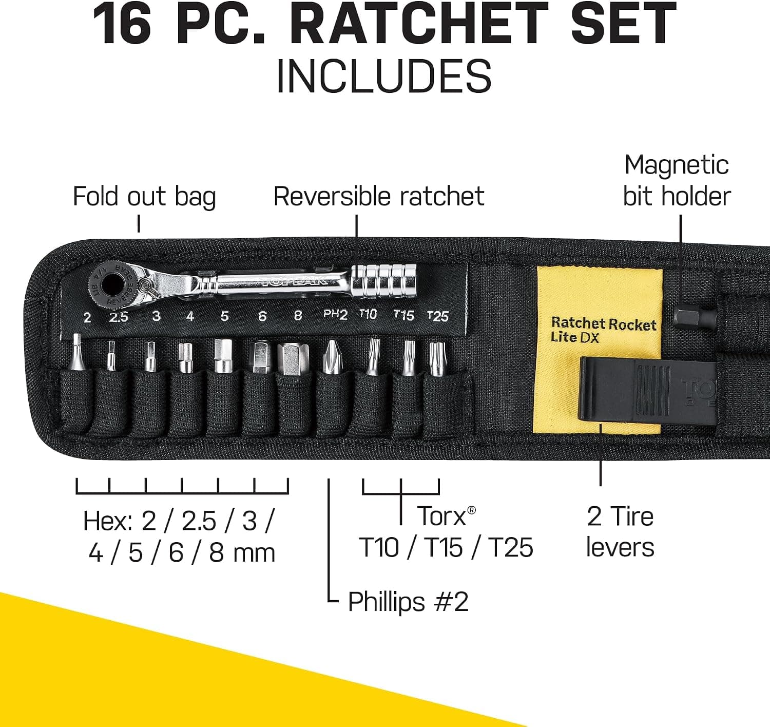 ابزار جغجغهای Topeak Ratchet Rocket Lite DX مشکی 12 ابزار جغجغهای Topeak Ratchet Rocket Lite DX مشکی 12