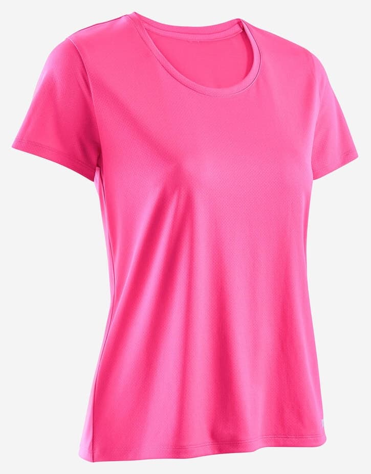 تیشرت زنانه Decathlon Kiprun دویدن صورتی مدل Run 100 تیشرت زنانه Decathlon Kiprun دویدن صورتی مدل Run 100