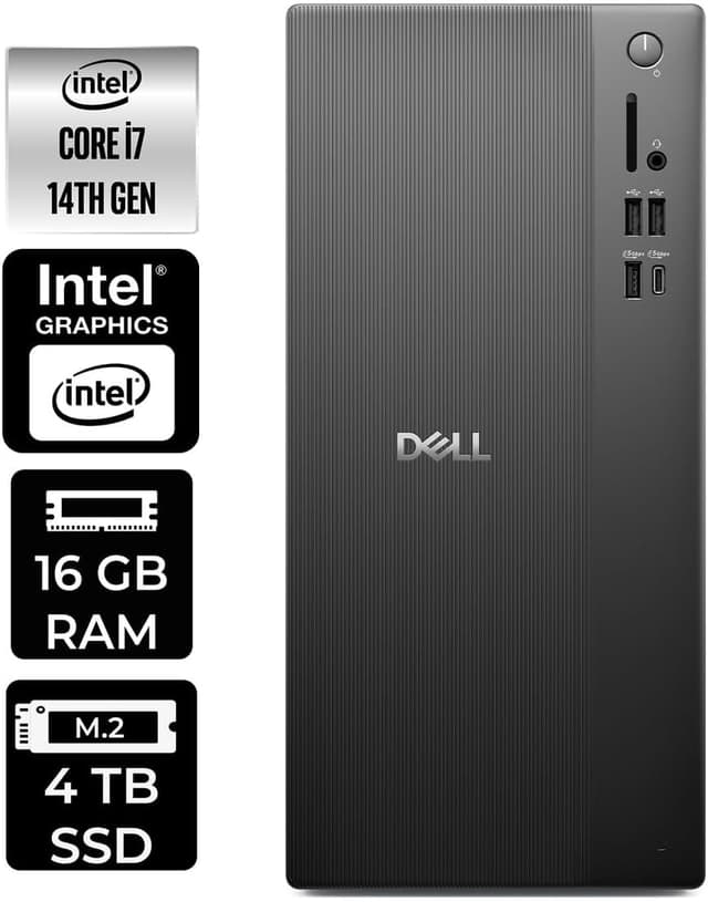 کامپیوتر رومیزی Dell با i7 14700 16GB SSD 4TB مدل ECT1250 کامپیوتر رومیزی Dell با i7 14700 16GB SSD 4TB مدل ECT1250