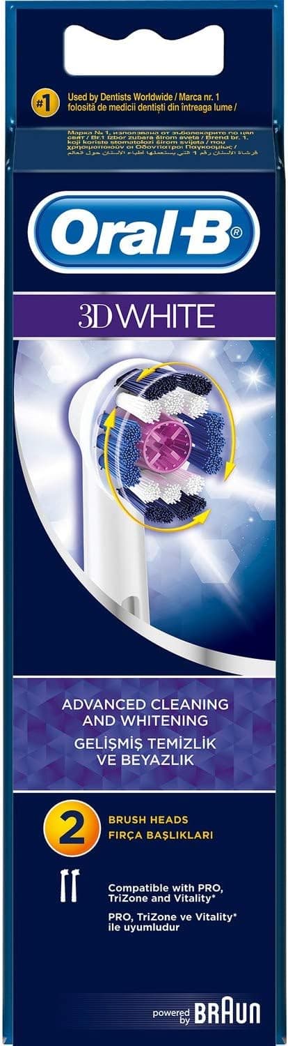 سری یدک مسواک Oral-B 3D White بسته 2 عددی سری یدک مسواک Oral-B 3D White بسته 2 عددی