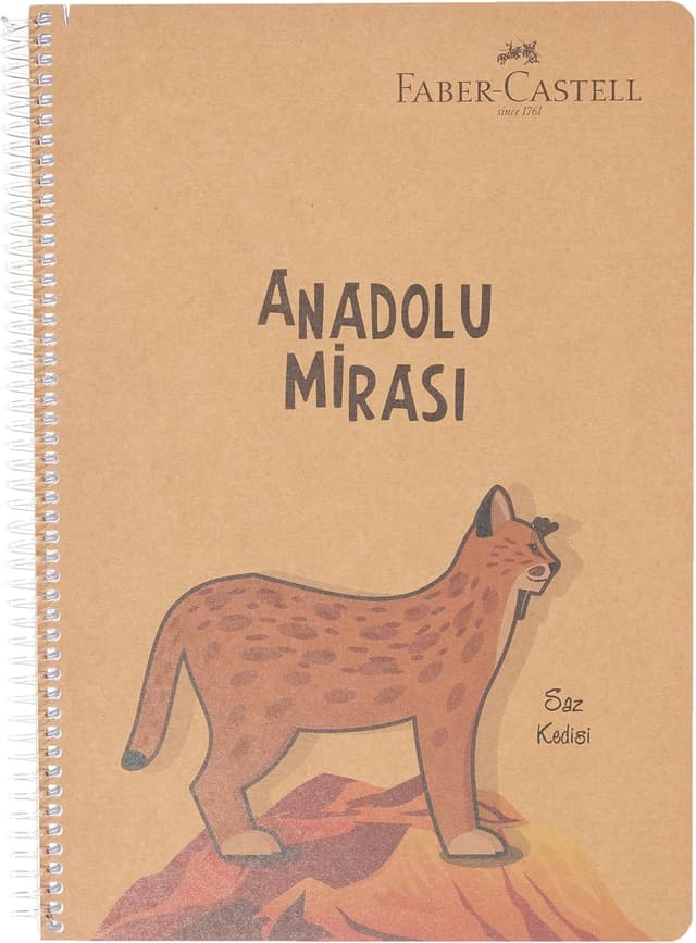 دفتر سیمی Faber-Castell Anadolu Mirası A4، 100 برگ، کاغذ 70g خطدار، جلد PP با ضخامت 500 میکرون، فنر PET، رنگهای متنوع دفتر سیمی Faber-Castell Anadolu Mirası A4، 100 برگ، کاغذ 70g خطدار، جلد PP با ضخامت 500 میکرون، فنر PET، رنگهای متنوع
