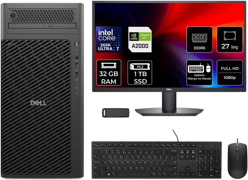 ایستگاه کاری دسکتاپ Dell Pro Max T2 با Core Ultra 7 265K مدل FCT22507P740 ایستگاه کاری دسکتاپ Dell Pro Max T2 با Core Ultra 7 265K مدل FCT22507P740