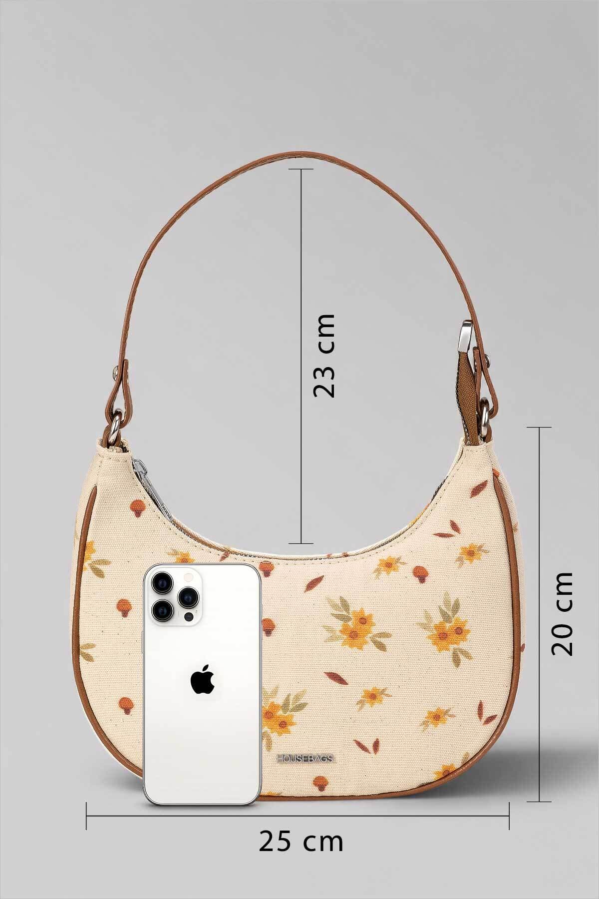کیف دوشی زنانه Housebags کانواس با طرح بابونه Ivory Meadow کیف دوشی زنانه Housebags کانواس با طرح بابونه Ivory Meadow