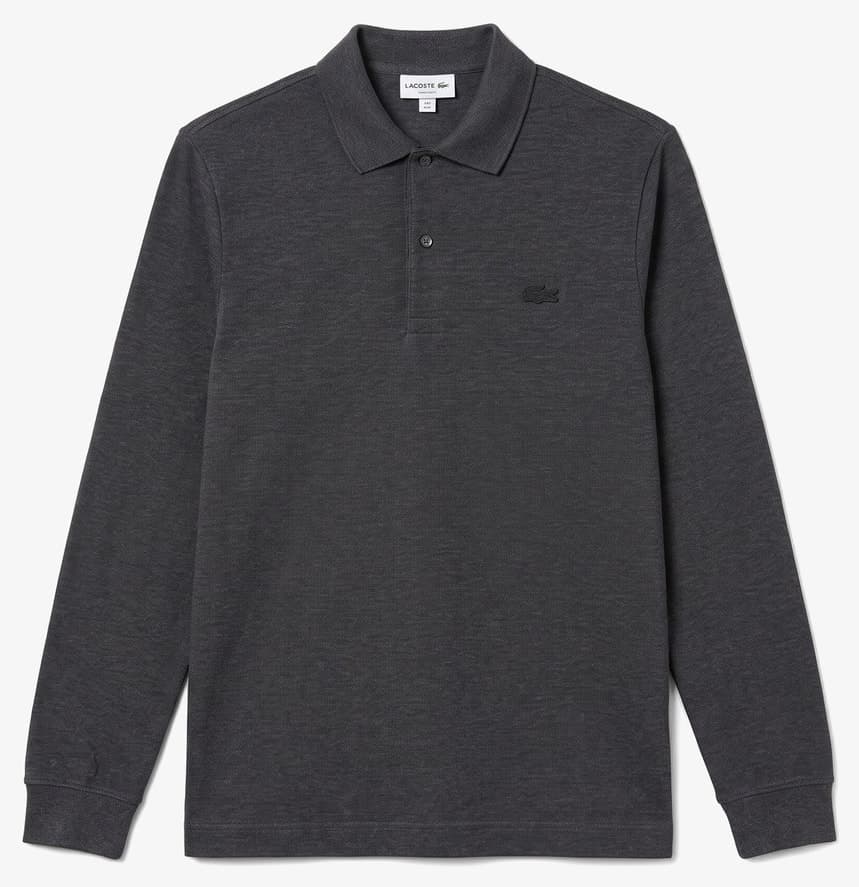 پولوشرت مردانه Lacoste آستین بلند فیت معمولی خاکستری Paris پولوشرت مردانه Lacoste آستین بلند فیت معمولی خاکستری Paris