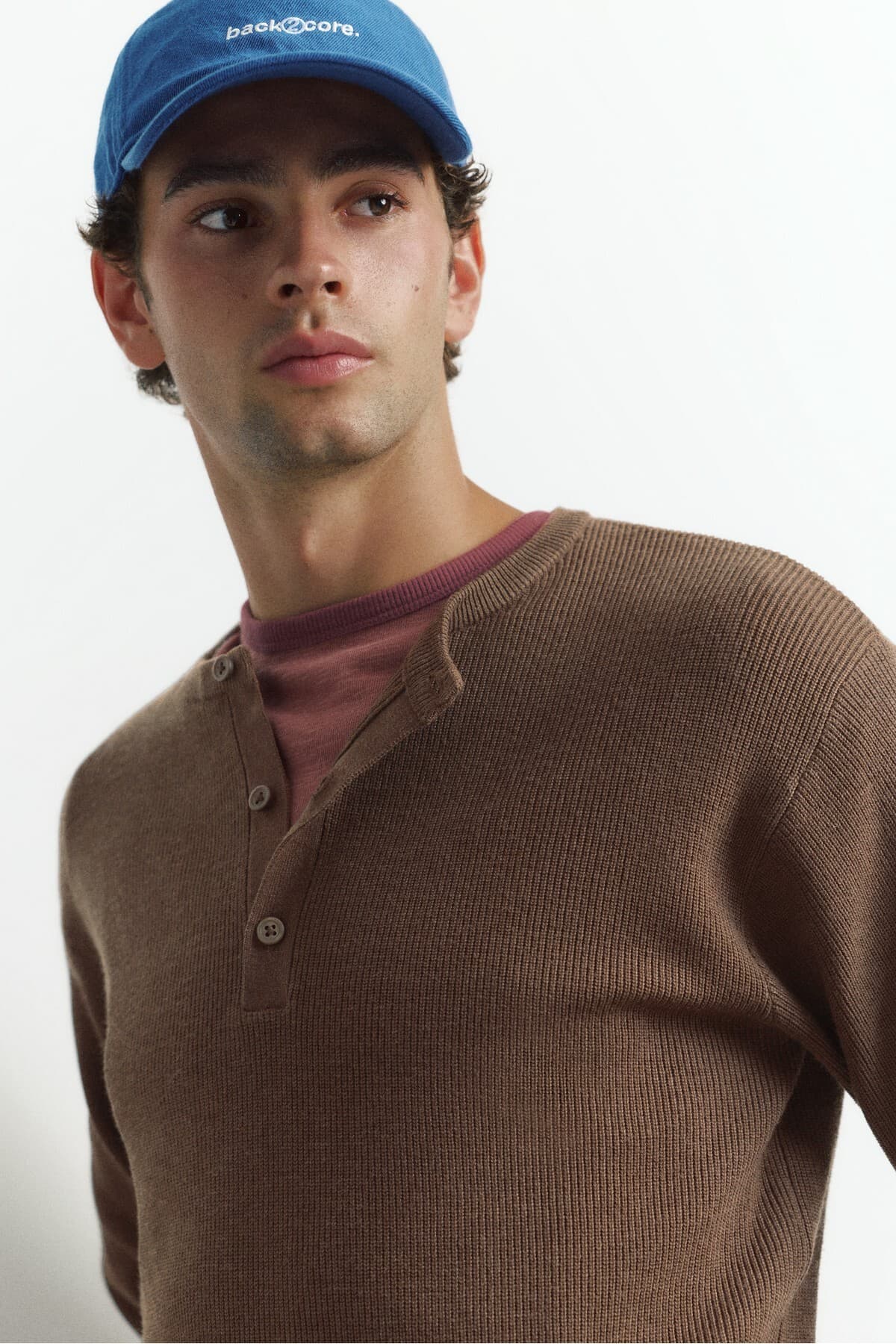 پلیور مردانه Pull & Bear یقه Henley پلیور مردانه Pull & Bear یقه Henley