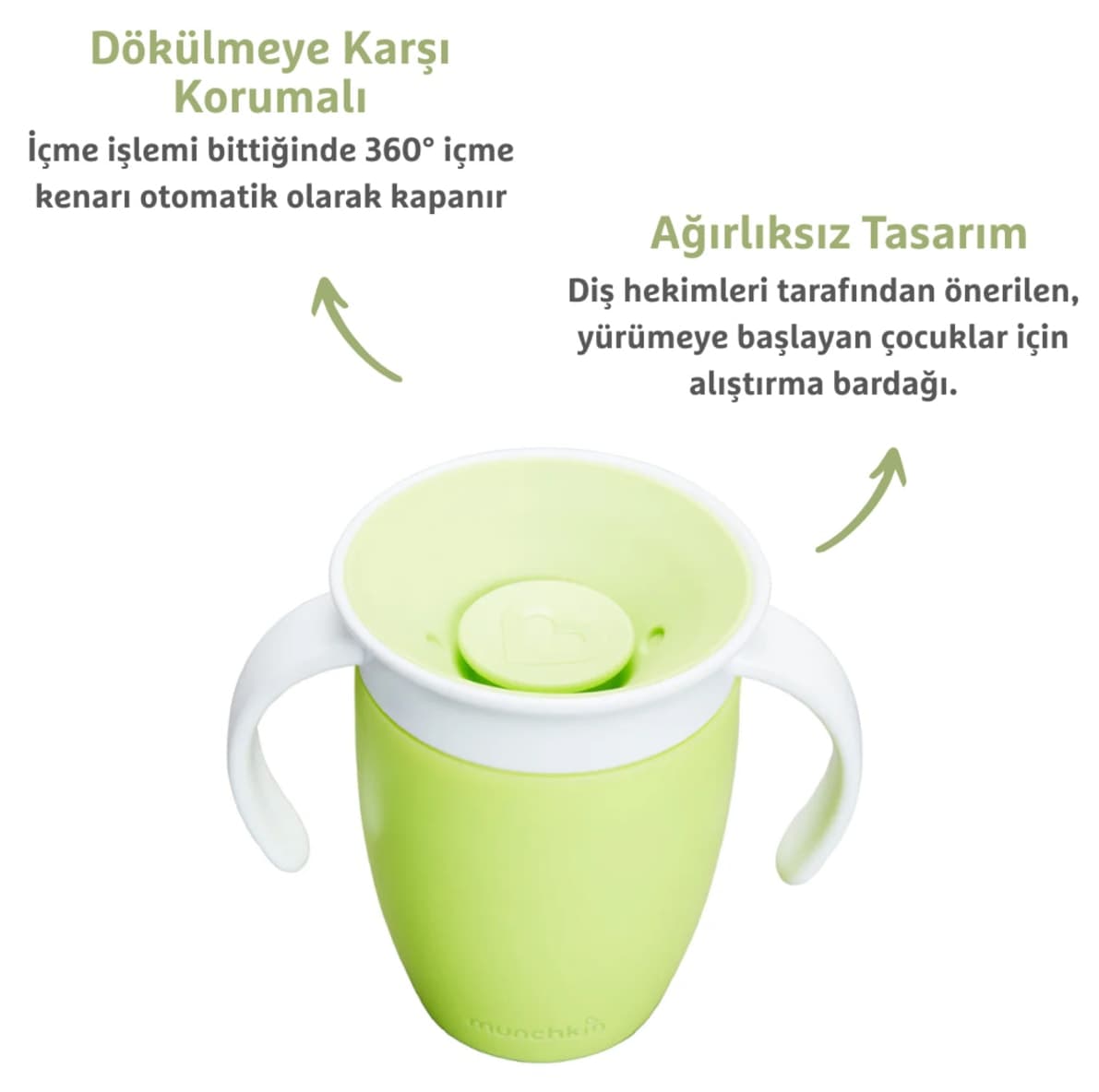 لیوان آموزشی Munchkin Mucize 360° مناسب 6 ماه به بالا، 207ml سبز، 1 عدد لیوان آموزشی Munchkin Mucize 360° مناسب 6 ماه به بالا، 207ml سبز، 1 عدد