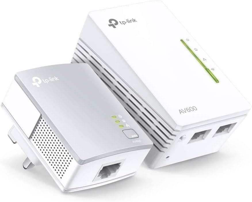 کیت راهانداز آداپتور پاورلاین و تقویتکننده WiFi دوپورته TP-Link مدل TL-WPA4220 TKIT با سرعت انتقال تا 600Mbps کیت راهانداز آداپتور پاورلاین و تقویتکننده WiFi دوپورته TP-Link مدل TL-WPA4220 TKIT با سرعت انتقال تا 600Mbps