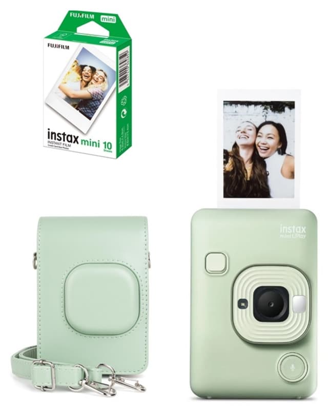 دوربین فوری Fujifilm Instax Mini LiPlay Hybrid سبز ماچا با ۱۰ فیلم دوربین فوری Fujifilm Instax Mini LiPlay Hybrid سبز ماچا با ۱۰ فیلم