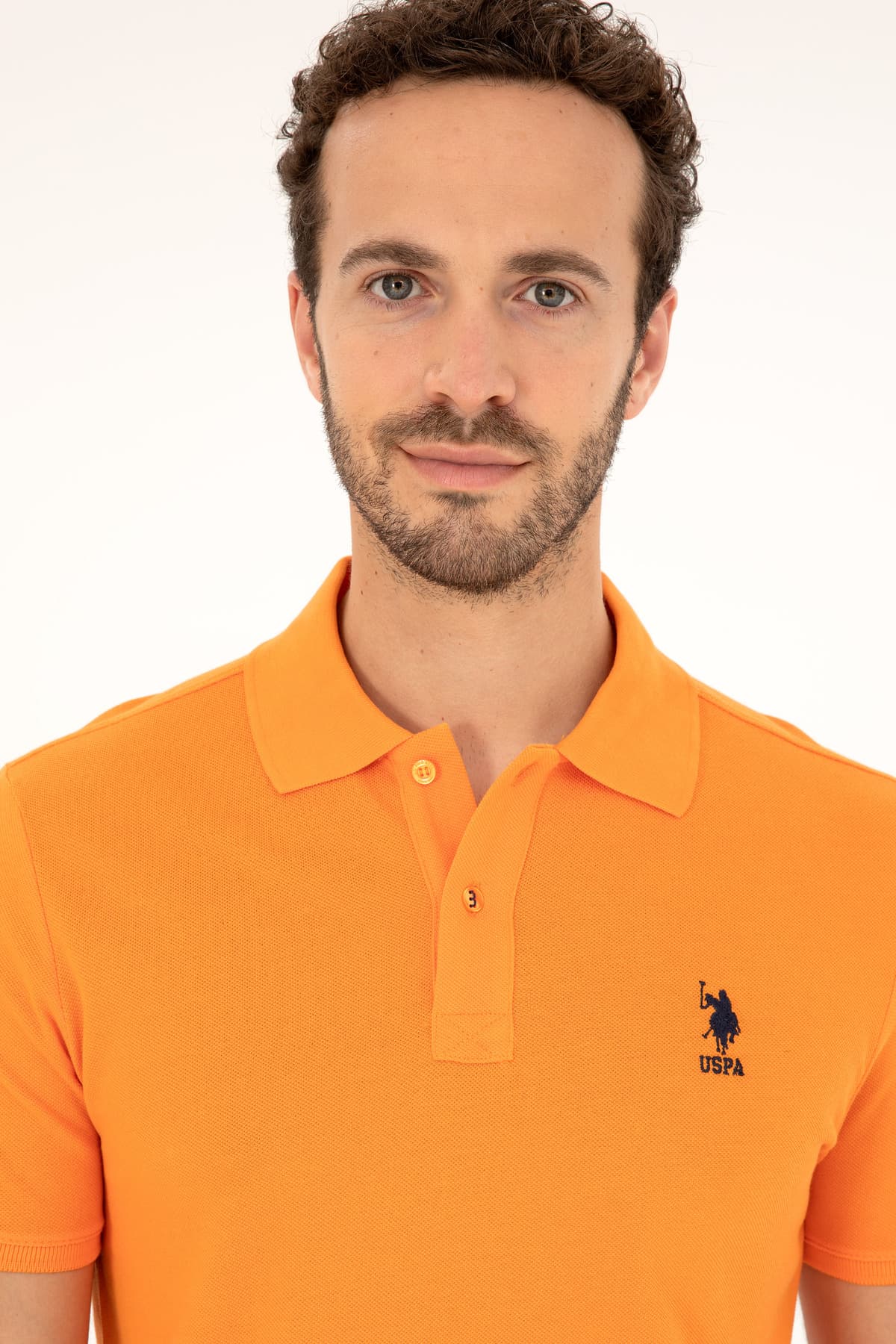 تیشرت مردانه U.S. Polo Assn. فیت اسلیم یقه پولو نارنجی مدل 50279613-VR051 تیشرت مردانه U.S. Polo Assn. فیت اسلیم یقه پولو نارنجی مدل 50279613-VR051