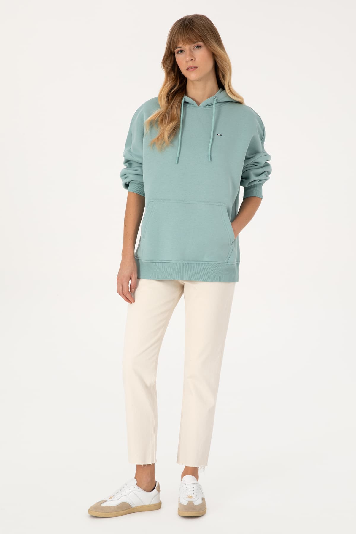 سوئیشرت زنانه U.S. Polo Assn. هودی دار فلیس نعنایی مدل 50313567-VR090 سوئیشرت زنانه U.S. Polo Assn. هودی دار فلیس نعنایی مدل 50313567-VR090