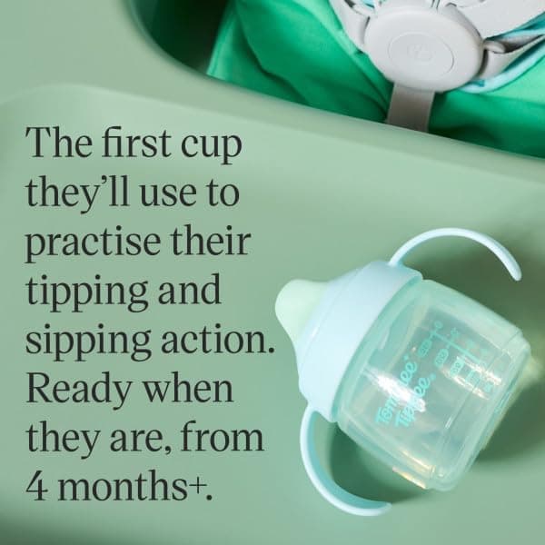 لیوان آموزشی نوزاد Tommee Tippee INTELLIVALVE ضد نشتی و BACSHIELD ۱۹۰ میلیلیتری سبز لیوان آموزشی نوزاد Tommee Tippee INTELLIVALVE ضد نشتی و BACSHIELD ۱۹۰ میلیلیتری سبز