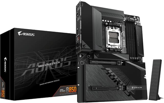 مادربرد GIGABYTE سوکت AM5 فرم فاکتور ATX چیپست B850 مدل A STEALTH مادربرد GIGABYTE سوکت AM5 فرم فاکتور ATX چیپست B850 مدل A STEALTH