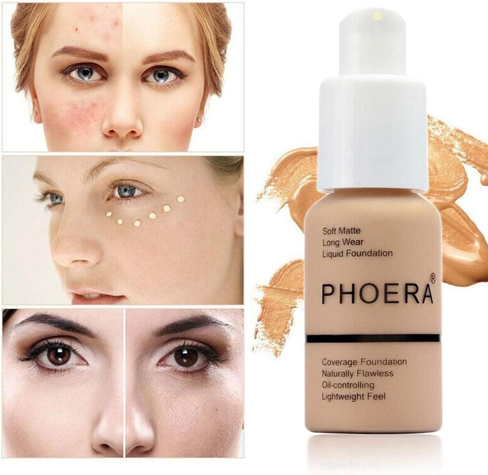 کرم پودر مایع Phoera پوشش کامل مات و کنترل چربی 30ml رنگ 104# Buff Beige کرم پودر مایع Phoera پوشش کامل مات و کنترل چربی 30ml رنگ 104# Buff Beige