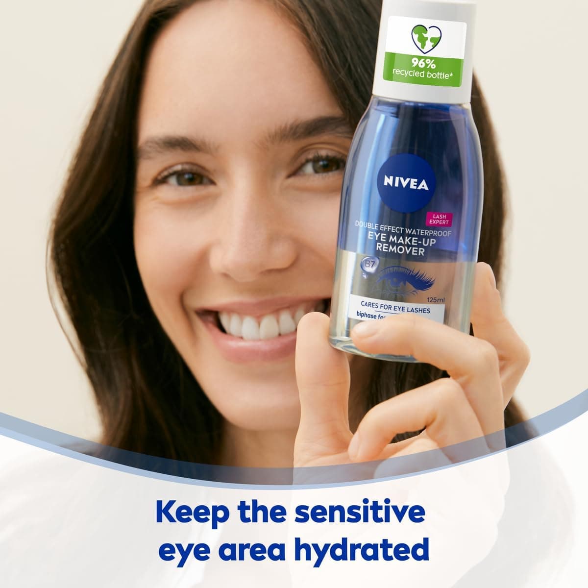 پاککننده آرایش چشم دو فاز Nivea با عصاره گل گندم، 125ml پاککننده آرایش چشم دو فاز Nivea با عصاره گل گندم، 125ml