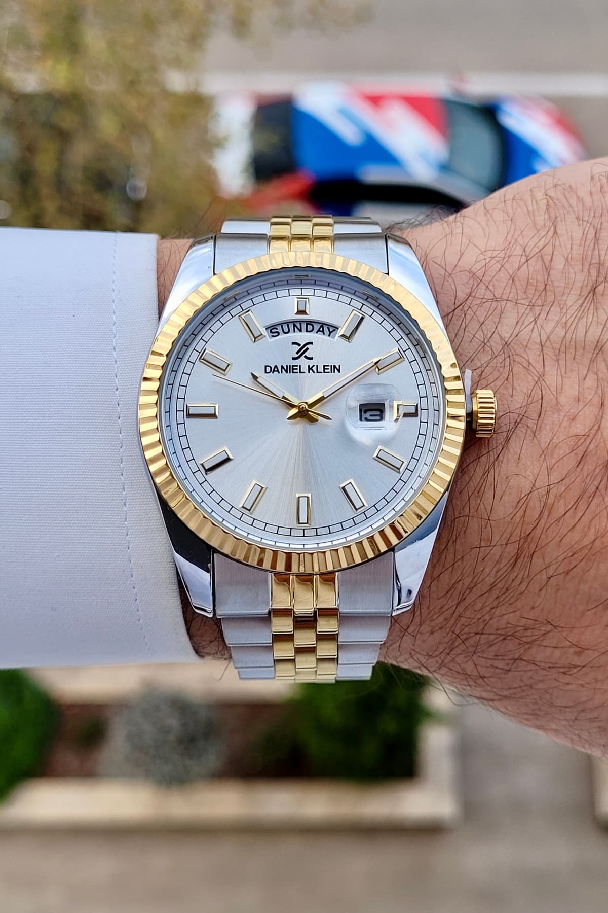 ساعت مچی مردانه Daniel Klein بند قابل تنظیم طلایی خاکستری گارانتی ساعت مچی مردانه Daniel Klein بند قابل تنظیم طلایی خاکستری گارانتی