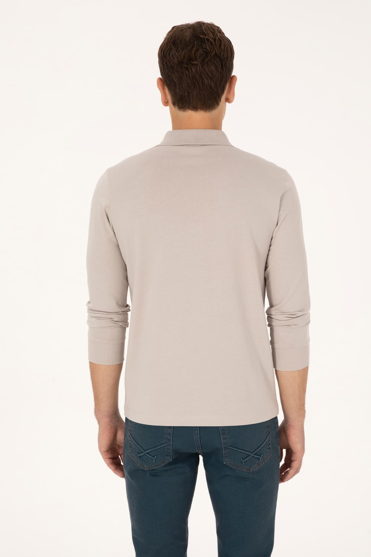سوئیشرت مردانه U.S. Polo Assn. فیت معمولی یقه پولو رنگ سنگی مدل 50315454-VR049 سوئیشرت مردانه U.S. Polo Assn. فیت معمولی یقه پولو رنگ سنگی مدل 50315454-VR049