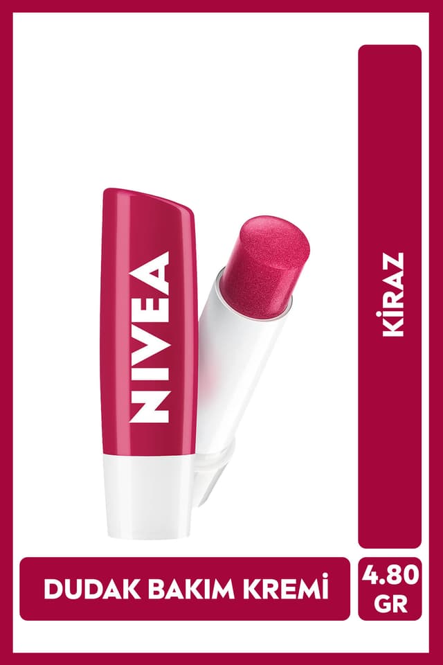 بالم لب NIVEA گیلاس مرطوبکننده با درخشش قرمز ملایم 4.8gr بالم لب NIVEA گیلاس مرطوبکننده با درخشش قرمز ملایم 4.8gr