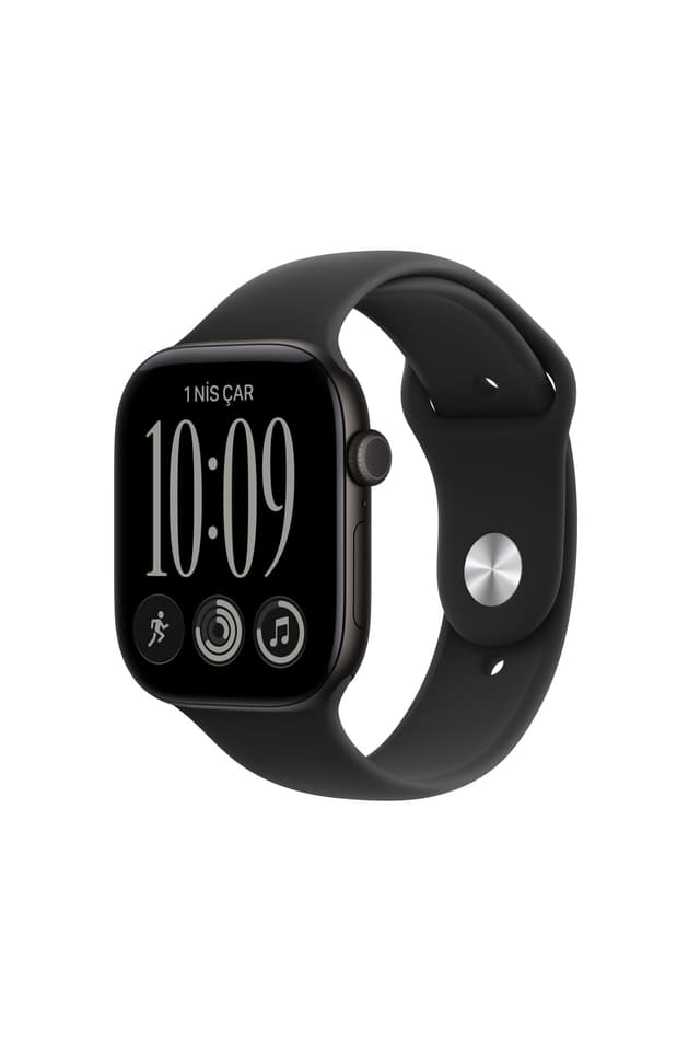 ساعت هوشمند Apple Watch Series 12 GPS با قاب آلومینیومی مشکی 46mm و بند اسپرت مشکی M/L ساعت هوشمند Apple Watch Series 12 GPS با قاب آلومینیومی مشکی 46mm و بند اسپرت مشکی M/L
