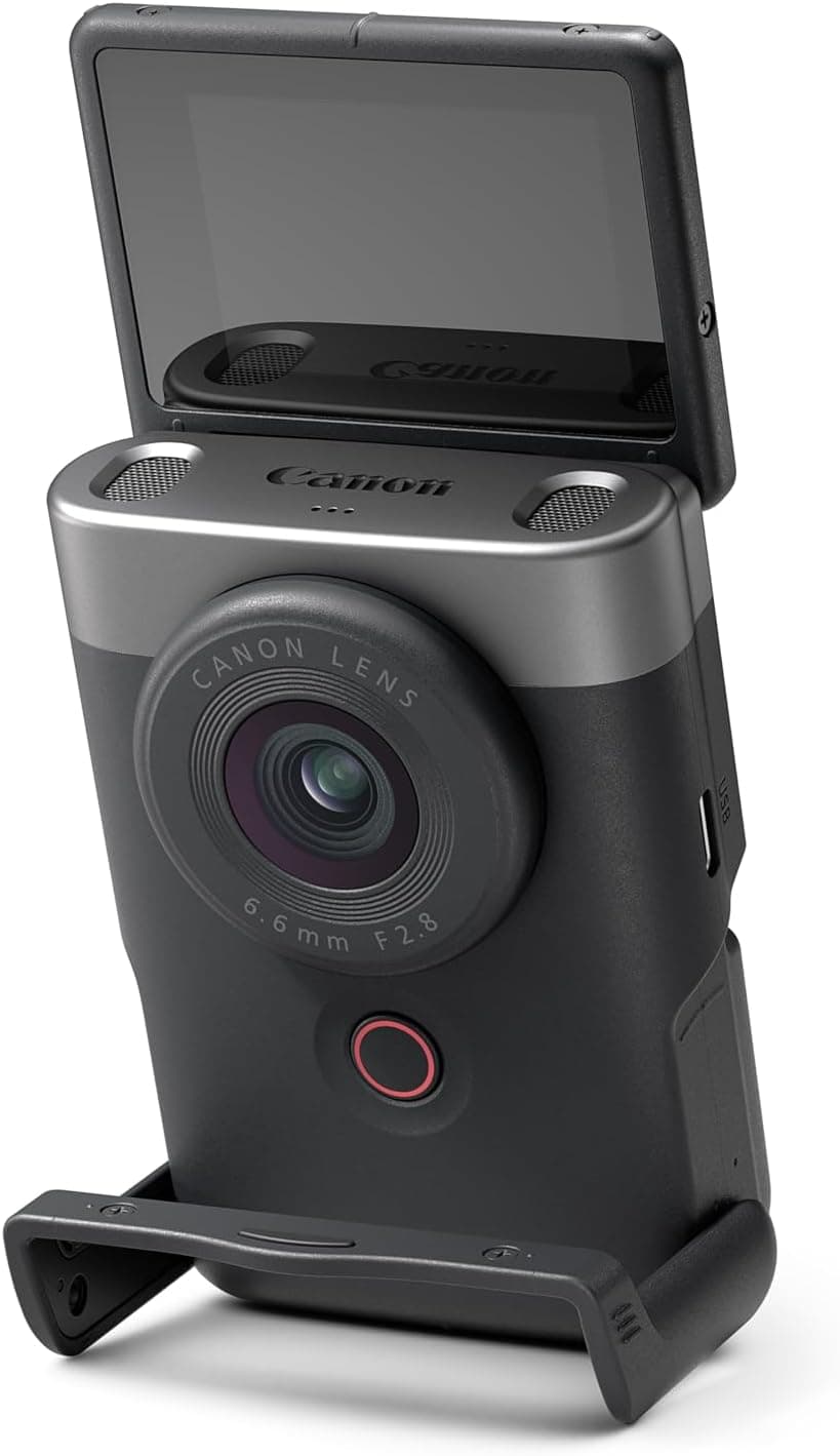 دوربین فیلمبرداری Canon کیت ولاگینگ 4K نقرهای مدل PowerShot V10 دوربین فیلمبرداری Canon کیت ولاگینگ 4K نقرهای مدل PowerShot V10