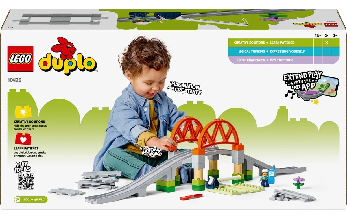 لگو DUPLO پل و ریل قطار افزودنی ماجراجویی 42 قطعه مدل 10426 لگو DUPLO پل و ریل قطار افزودنی ماجراجویی 42 قطعه مدل 10426