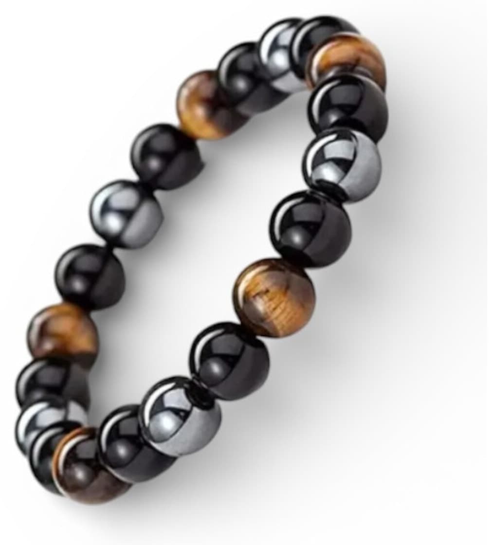دستبند زنانه beautifulnaturelstones سنگ طبیعی چشم ببر، ابسیدین و هماتیت 8 میلیمتر AA دستبند زنانه beautifulnaturelstones سنگ طبیعی چشم ببر، ابسیدین و هماتیت 8 میلیمتر AA