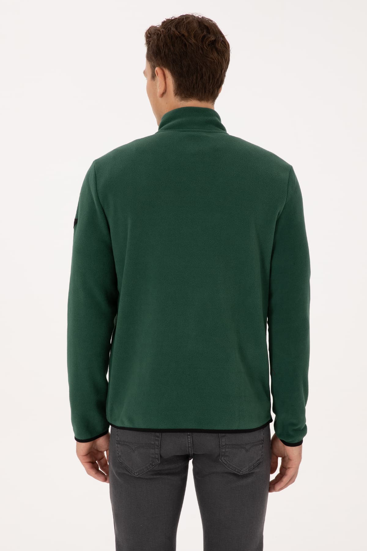 سویشرت مردانه U.S. Polo Assn. پولار نیم زیپ فیت معمولی سبز تیره مدل 50313777-VR079 سویشرت مردانه U.S. Polo Assn. پولار نیم زیپ فیت معمولی سبز تیره مدل 50313777-VR079
